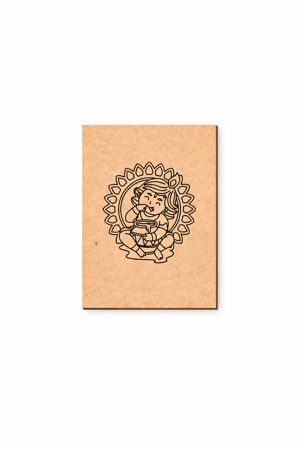  MDF DIY wall art with a printed design on a white background