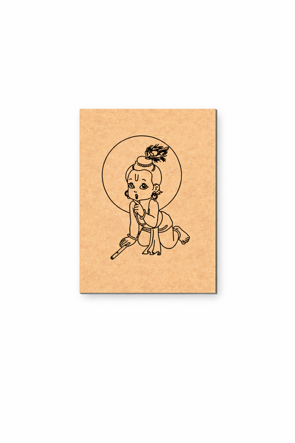 MDF DIY  wall art of a child with a white  background