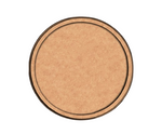 Bordered pre-marked MDF round base for DIY painting and craft projects