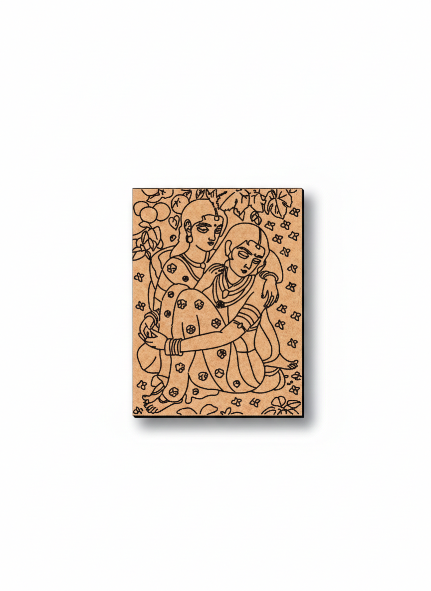 MDF DIY wall art with white background