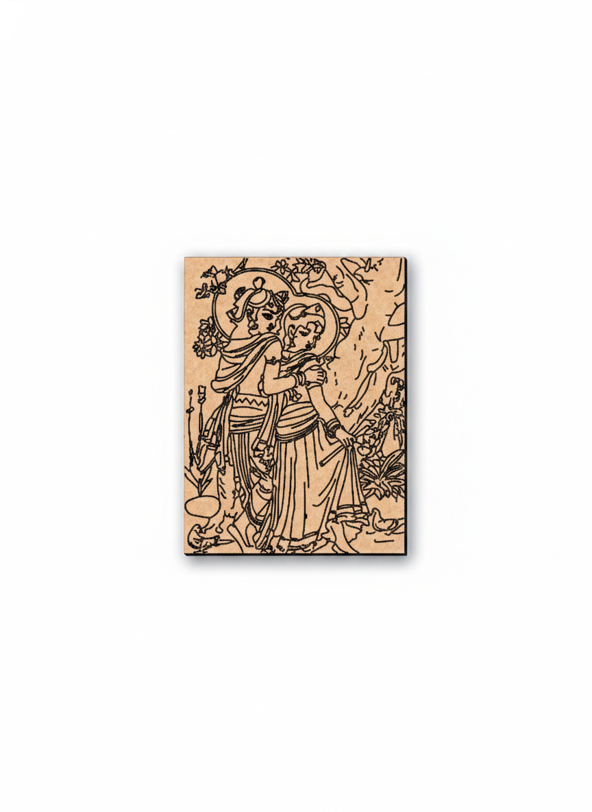 MDF DIY wall art with a design of a woman holding each other  on a white background