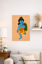 MDF DIY Canvas print of a character on a wall in a living room setting.