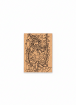 MDF DIY wall art  with a engraved design of a krishna holding a flute on a white background