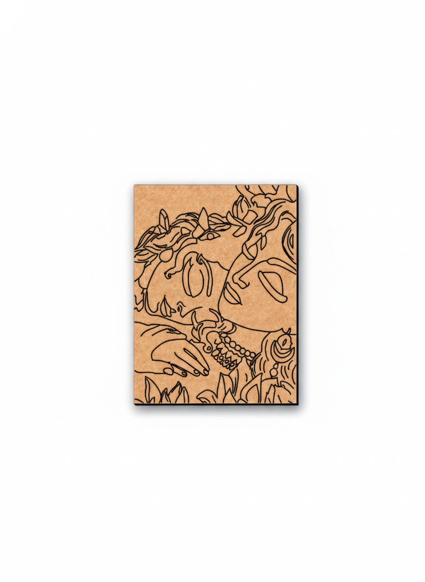  MDF DIY  wall art with white background.