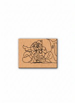  MDF DIY wall art with a laser-cut design of a couple on a white background