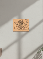  MDF DIY wall art  with a design on a light gray surface