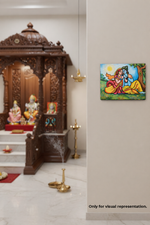colored  MDF DIY wall art on white plain wall.