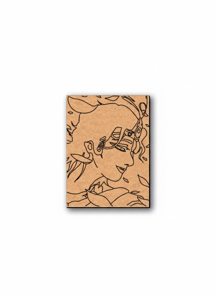 MDF DIY wall art with white background.