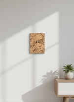  MDF DIY wall art with cream background.