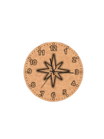 Raw MDF DIY compass star wall clock base for painting activity