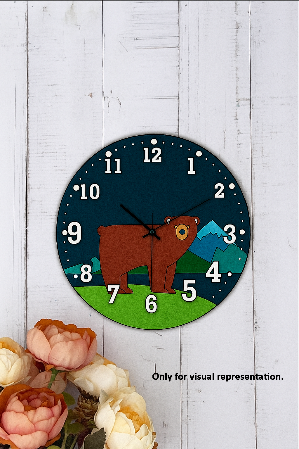 Raw MDF bear wall clock base DIY project