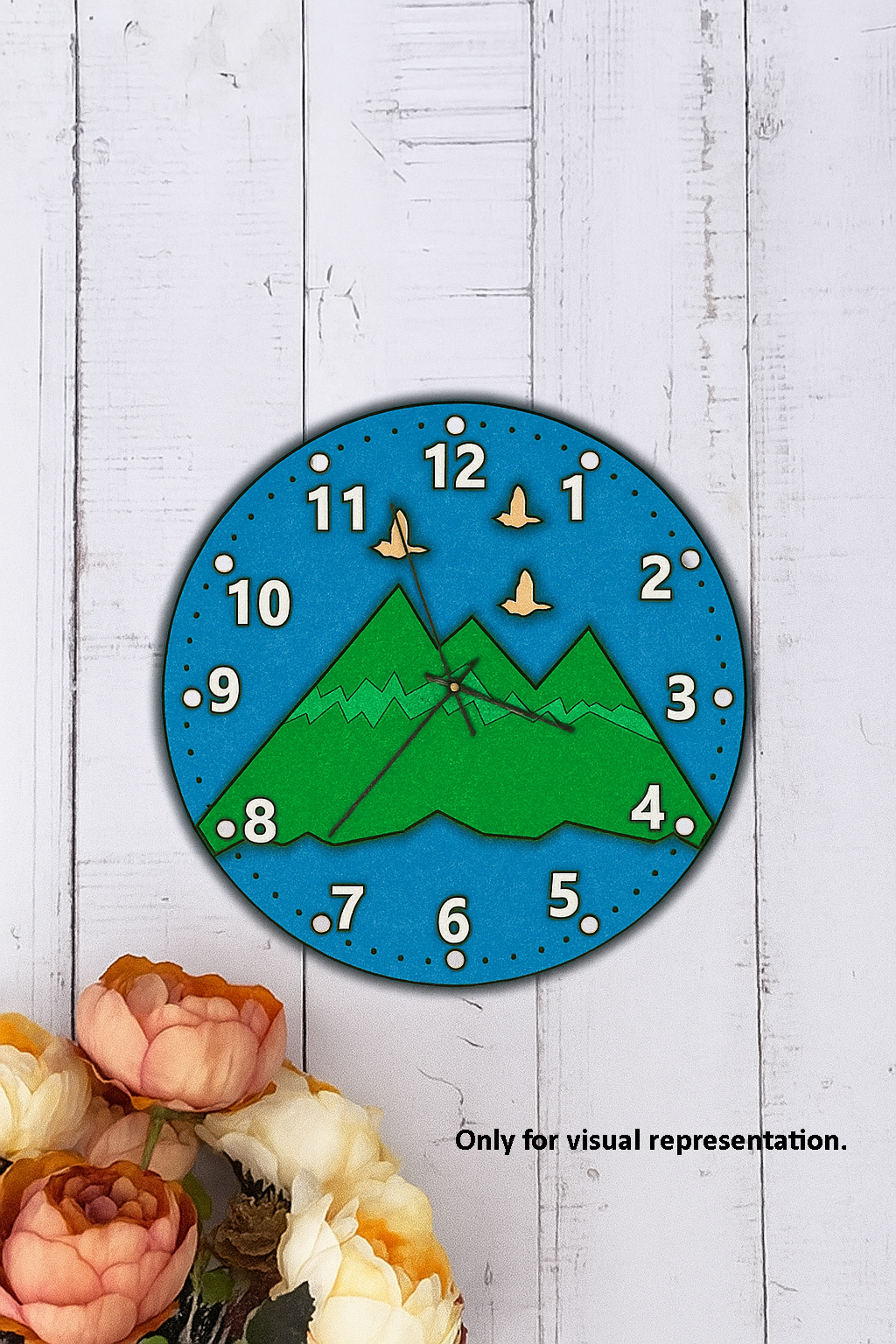 DIY mountain wall clock craft kit for kids