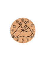 Raw MDF mountain wall clock base DIY project