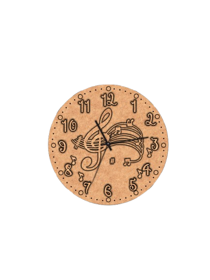 DIY MDF musical note clock base for painting