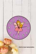 DIY fairy princess wall clock with wings design for kids