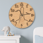 MDF DIY wall clock with lighthouse design on a light blue wall