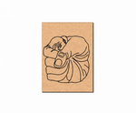 MDF DIY wall art  with a line drawing of a man on a white background