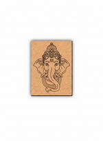 MDF DIY wall art with a decorative illustration of Ganesha on a white background