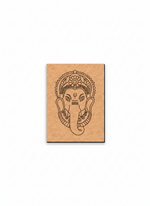 MDF DIY wall art  with a Ganesha illustration on a white background