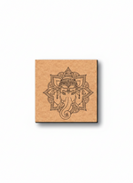 MDF DIY wall art  with Ganesha design on a white background