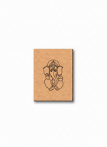 MDF DIY wall art with a Ganesha illustration on a white background