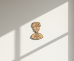 MDF DIY wall art  with a portrait design on a white background