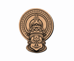 DIY MDF Kathakali Decorative emblem with intricate design on a white background