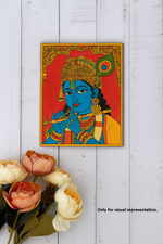 Lord Krishna playing flute MDF board for DIY painting