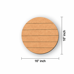 MDF  round board with dimensions on a white background.