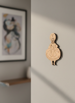 Laser cut DIY MDF traditional Rajasthani couple cutout for painting hanging on wall