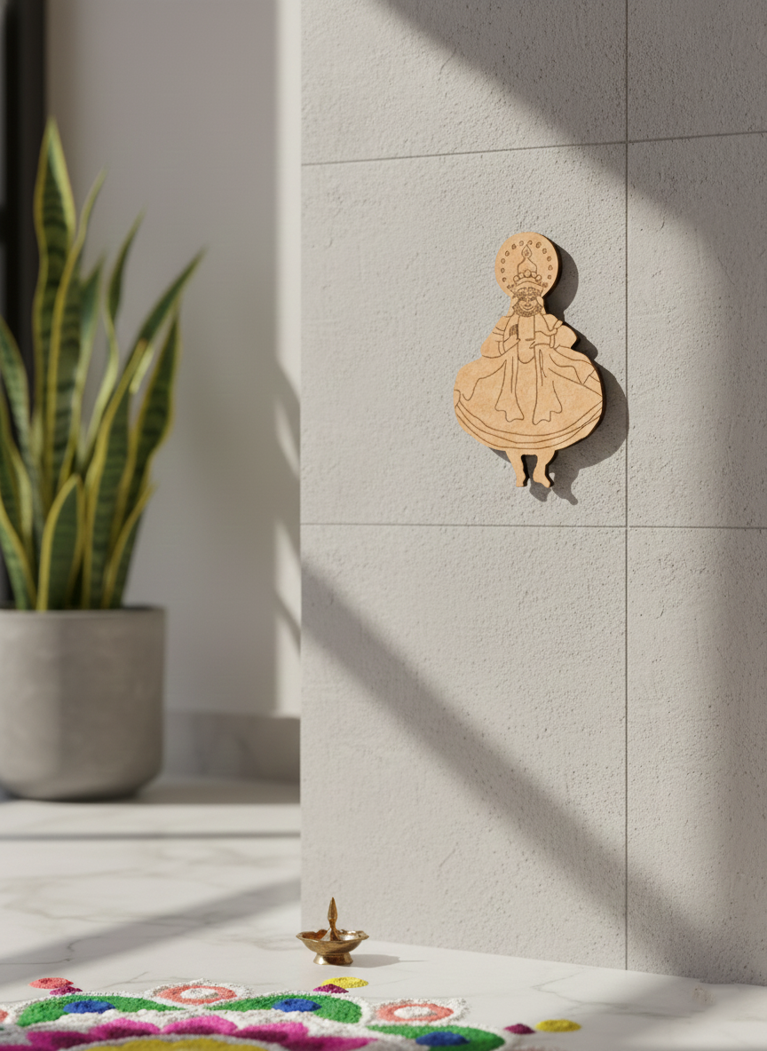 Laser cut DIY MDF traditional Rajasthani couple cutout for painting hanging on wall