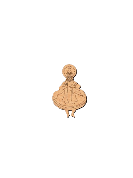 Laser cut DIY MDF traditional Rajasthani couple cutout for painting