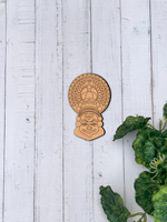 Laser cut DIY MDF Kathakali face cutout for painting and ethnic decor hanging on wooden wall 