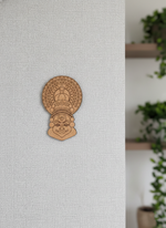 Laser cut DIY MDF Kathakali face cutout for painting and ethnic decor hanging on wall 