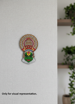 Laser cut DIY MDF Kathakali face painted cutout and ethnic decor hanging on wall 