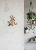 Laser cut DIY MDF classical dancer cutout for painting and craft decor hanging on wall 