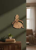 Laser cut DIY MDF Bharatnatyam dancer cutout for painting and decor hanging on wall