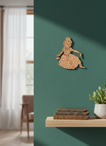 Laser cut DIY MDF Bharatnatyam dancer cutout for painting and decor hanging on wall