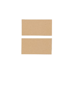 Two brown rectangular cards on a white background