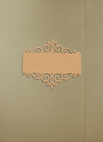 Decorative MDF house nameplate with laser-cut border and smooth unpainted center for DIY painting and personalized lettering 