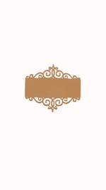 Decorative MDF house nameplate with laser-cut border and smooth unpainted center for DIY painting and personalized lettering