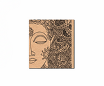 MDF DIY wall art with a Buddha design on a white background