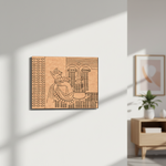  MDF DIY wall art with abstract design in a modern interior setting