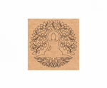 MDF DIY wall art  with a tree of life design on a white background