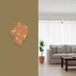 Unpainted DIY MDF geometric lion head puzzle wall-mounted with detachable pieces for painting and craft activity 