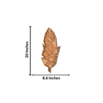 Unpainted DIY MDF geometric feather puzzle with detachable pieces for painting and craft activity with size