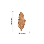 Unpainted DIY MDF geometric feather puzzle with detachable pieces for painting and craft activity with size