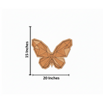 Unpainted DIY MDF geometric butterfly puzzle with detachable pieces for painting and craft activity with size