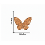 Unpainted DIY MDF geometric butterfly puzzle with detachable pieces for painting and craft activity with size