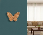 Unpainted DIY MDF geometric butterfly puzzle wall-mounted with detachable pieces for painting and craft activity 